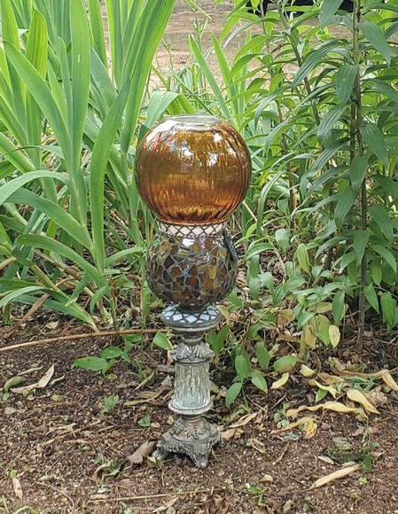 *All of our garden art and repurposed glass pieces are made with industrial all weather adhesive. *To protect the glass, we still suggest that you bring your glass pieces in during the cold winter months. *All paints and clears are rated for Outdoor us